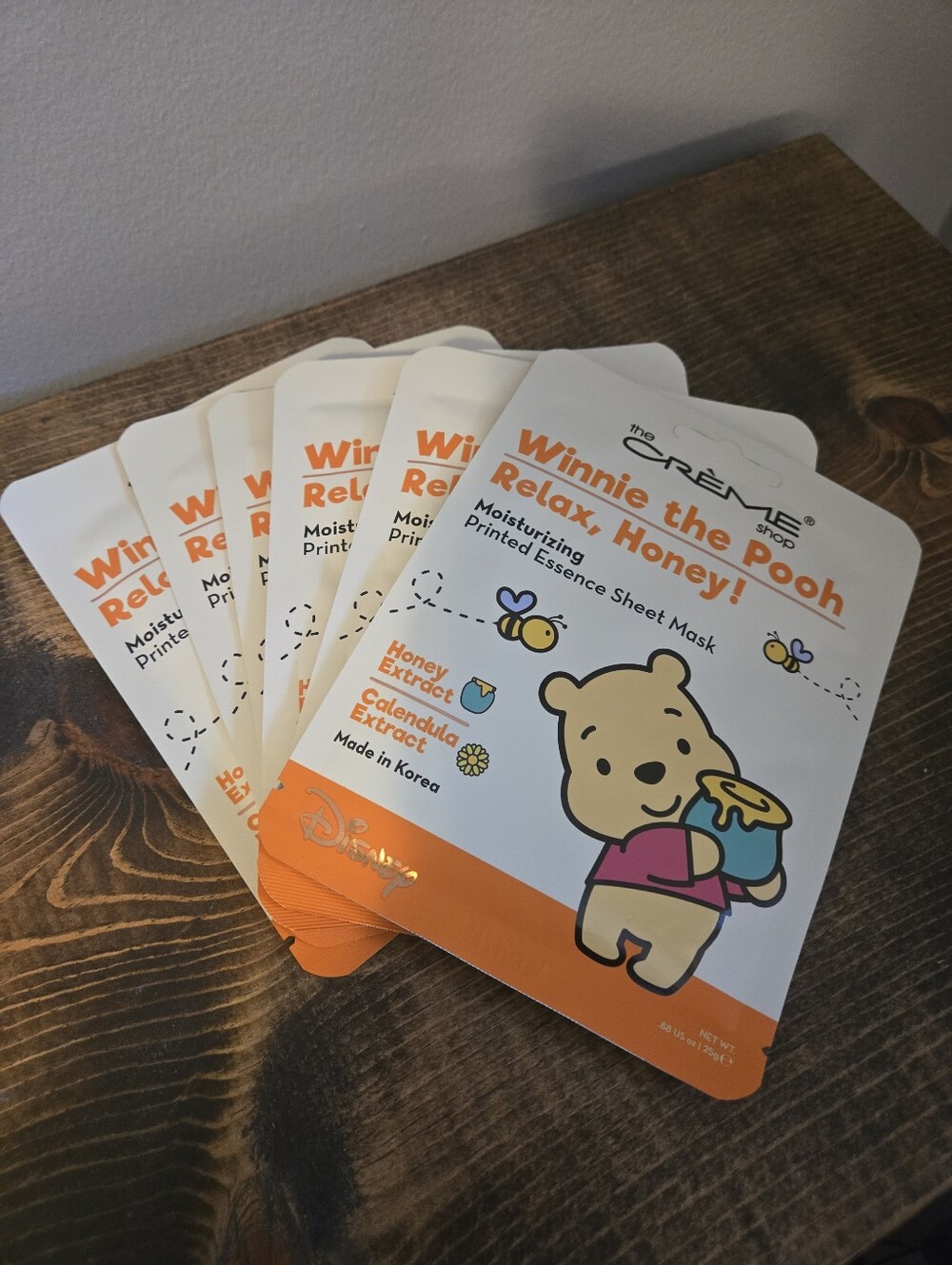 Set Of 6 The Creme Shop X Disney Winnie The Pooh Relax Honey Sheet Masks